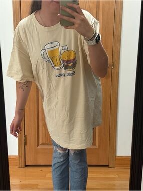 Life is good better together burger and beer tshirt